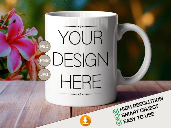 Download Mug Mockup, PSD Mug Template, Full Cover - Mockup Collection