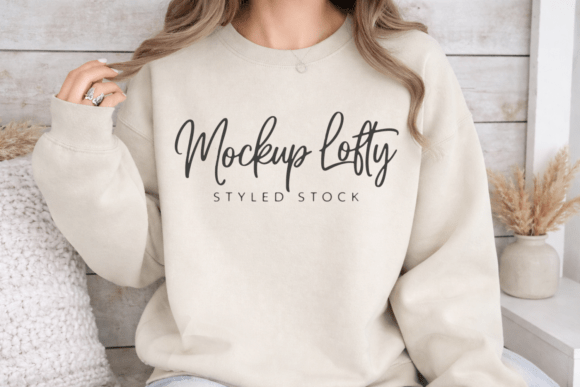Download Gildan 18000 Sand Sweatshirt Mockup - Mockup Collection