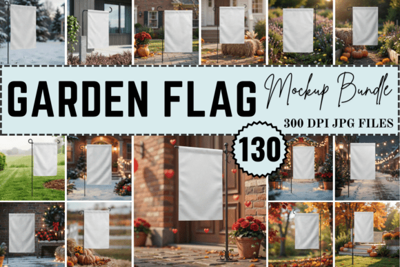 Download Garden Flag Mockup Bundle - Mockup Collection