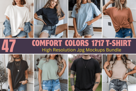Download Comfort Colors 1717 T-Shirt Mockups Bund - Mockup Collection