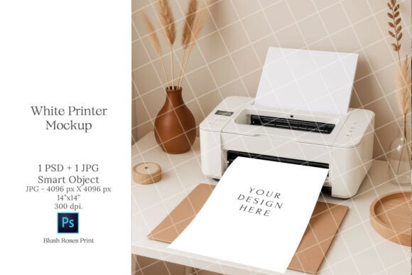 Download White Printer Blank Sheet Mockup PSD - Mockup Collection