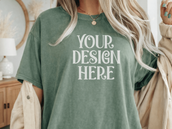 Download Comfort Colors 1717 Moss T-shirt Mockup - Mockup Collection