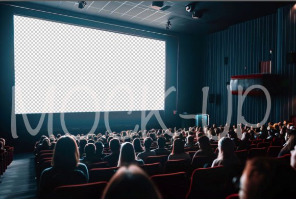 Download Empty Cinema Screen Blank Mockup - Mockup Collection