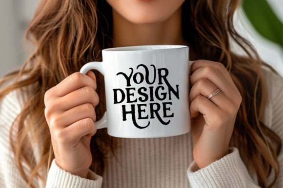 Download Woman with Blank Mug Mockup 3 - Mockup Collection