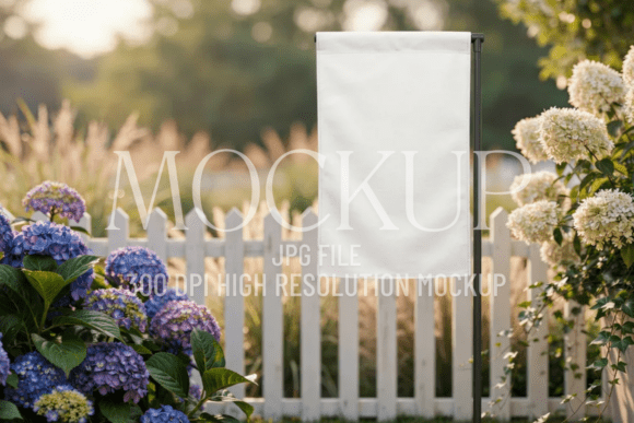 Download Summer Garden Flag Mockup - Mockup Collection