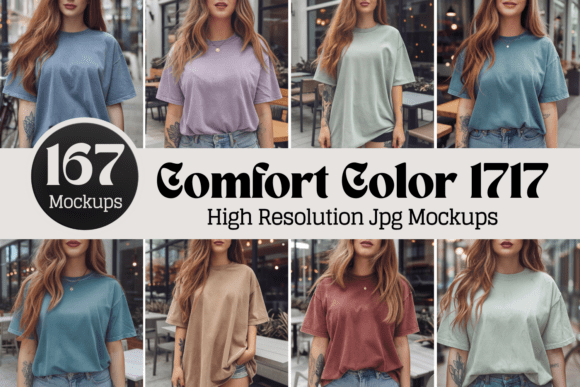 Download Comfort Colors 1717 Tshirt Mockups Bundl - Mockup Collection