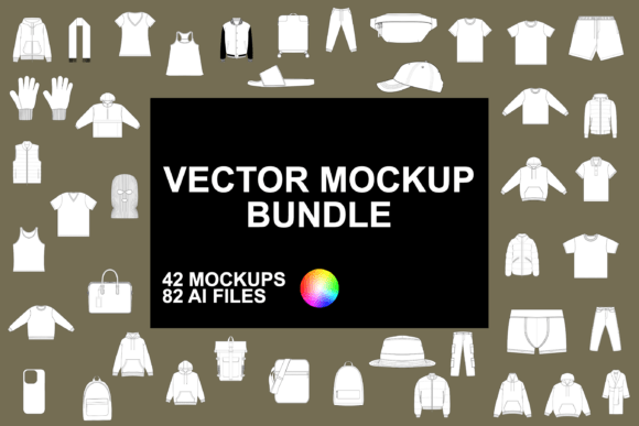 Download Vector Clothing Mockups Bundle - Mockup Collection