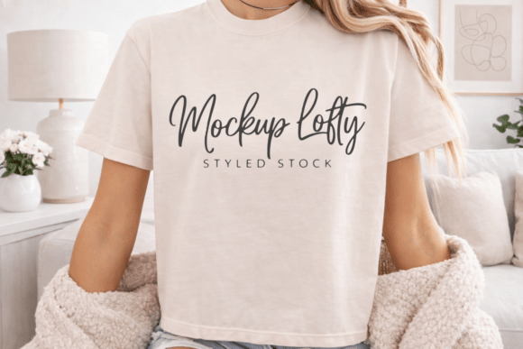 Download Comfort Colors 3023CL Ivory Shirt Mockup - Mockup Collection
