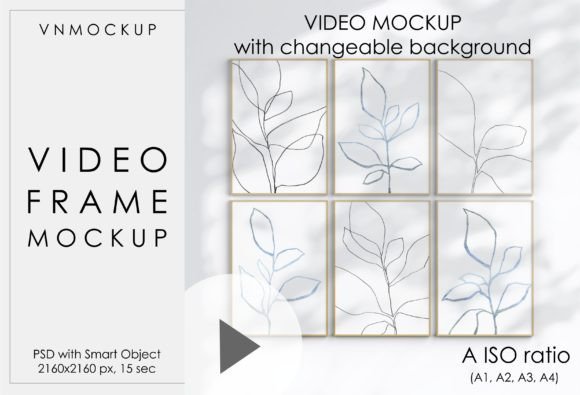 Download Video Frame Mockup, Six Posters Mockup - Mockup Collection