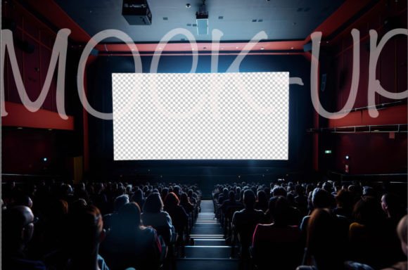 Download Empty Cinema Screen Blank Mockup - Mockup Collection