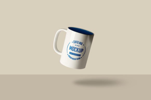 Download White Mug Mockup on Color Background - Mockup Collection