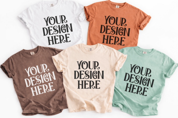 Download Comfort Colors 1717 Group Shirt Mockup - Premium Bundle
