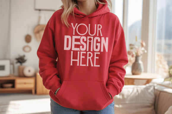Download Red Hoodie Mockup - Mockup Collection