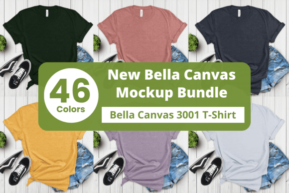 Download 46 Bella Canvas 3001 Mockup Bundle Vol 7 - Mockup Collection