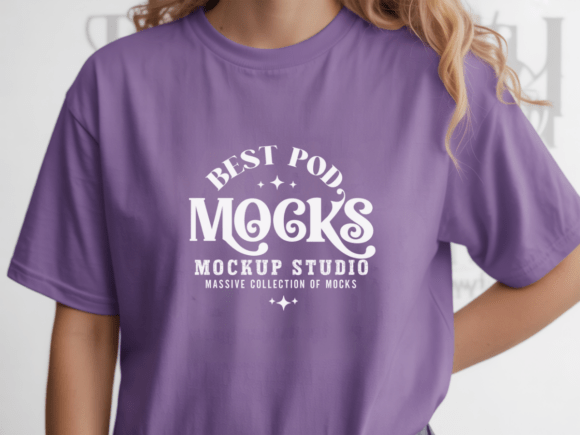 Download Comfort Colors 1717 Grape T-shirt Mockup - Mockup Collection