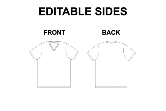 Download V Neck Tshirt Vector Fashion Mockup - Mockup Collection