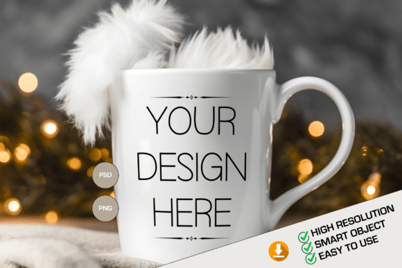 Download Christmas Mug Mockup, PSD Mug Template - Mockup Collection