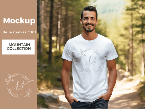 Download Bella Canvas Mockup - Men White Tshirt - Mockup Collection