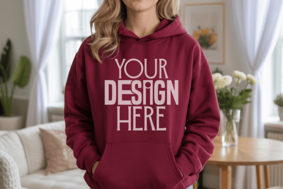 Download Maroon Hoodie Mockup - Mockup Collection