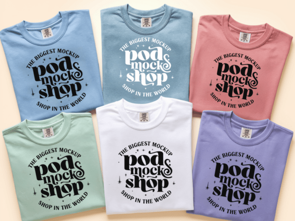 Download Comfort Colors 1717 Group Mockup - Mockup Collection