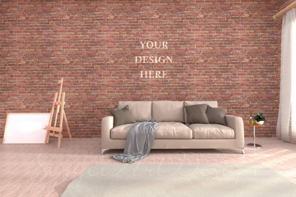 Download Living Room Mockup, JPG Mockup Scene - Mockup Collection