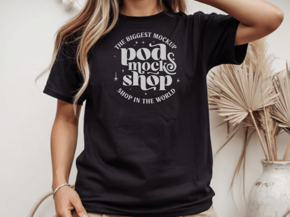 Download Comfort Colors 1717 Black Shirt Mockup - Mockup Collection
