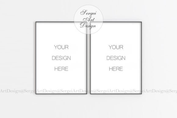 Download A4 A3 A2 Set of 2 Digital Frames Mockup - Mockup Collection