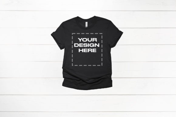 Download Bella Canvas Black Shirt Mockup 3001 - Mockup Collection