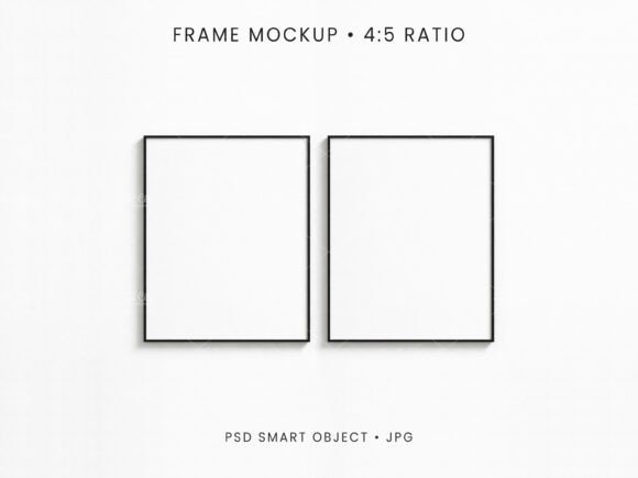 Download 4:5 Frame Mockup PSD JPG | Set of 2 - Mockup Collection
