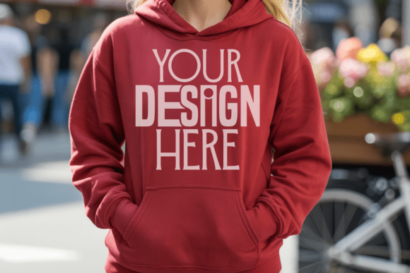 Download Red Hoodie Street Mockup - Mockup Collection