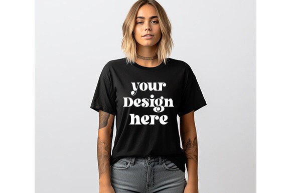 Download Comfort Colors C1717 Black Shirt Mockup - Mockup Collection