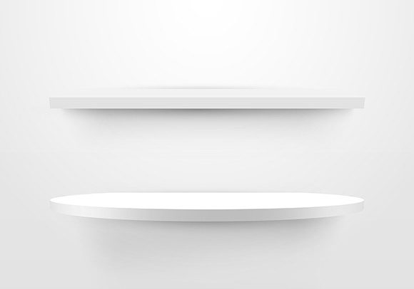 Download 3D White Shelf Minimal Mockup Product - Mockup Collection