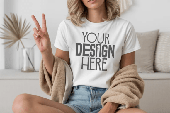 Download Bella Canvas 3001 White T-Shirt Mockup - Mockup Collection