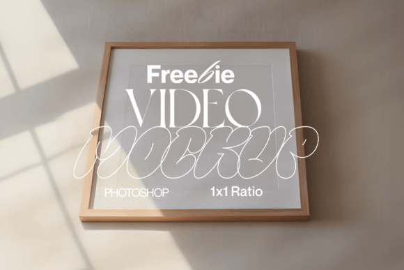 Download 1x1 Wood Frame Video Mockup Freebie PSD - Mockup Collection