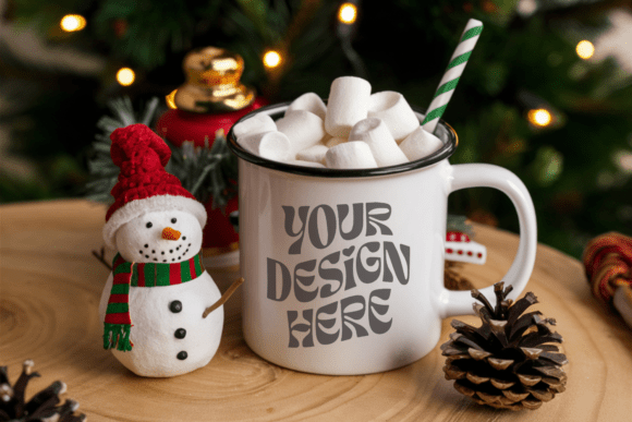 Download Christmas 11oz White Mug Mockup 38 - Mockup Collection