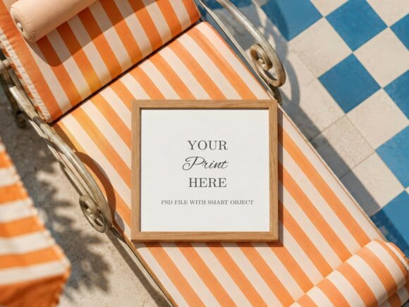 Download Poolside Frame PSD Mockup - Mockup Collection