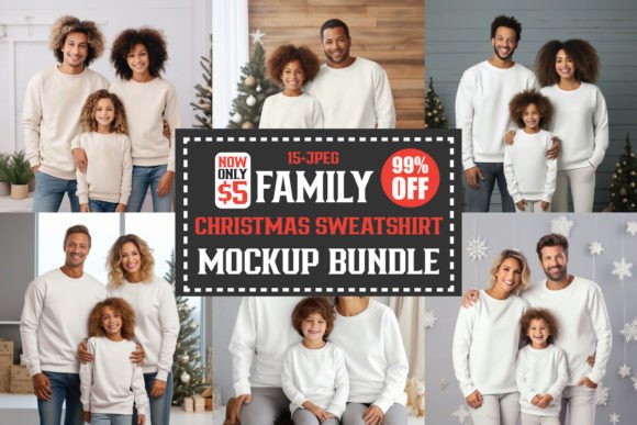 Download Christmas Family Mockups Bundle - Mockup Collection