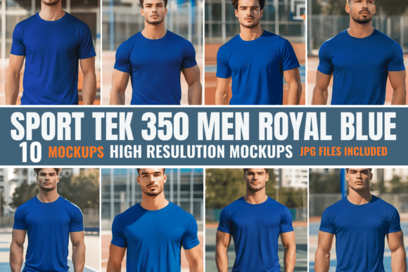 Download Sport Tek 350 Men Royal Blue Mockups - Mockup Collection