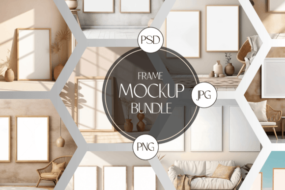 Download PSD Mockup Frame Bundle - Mockup Collection