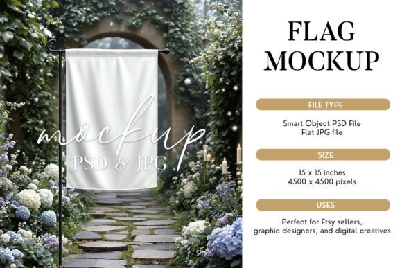 Download Garden Flag Mockup, PSD Smart Object - Mockup Collection
