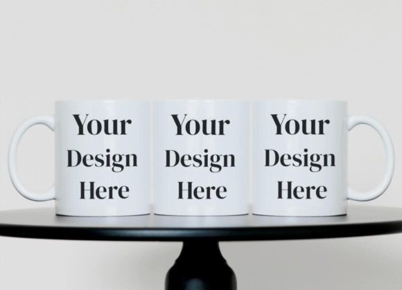 Download White Coffee Mug Mockup Three Mugs PSD - Mockup Collection