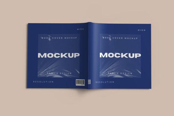 Download Open 8.5 X 8.5 Book Cover Mockup PSD - Mockup Collection