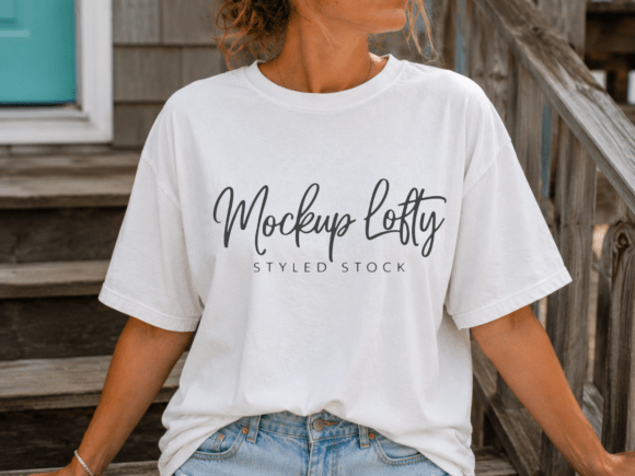 Download Comfort Colors 1717 White T-shirt Mockup - Premium Bundle