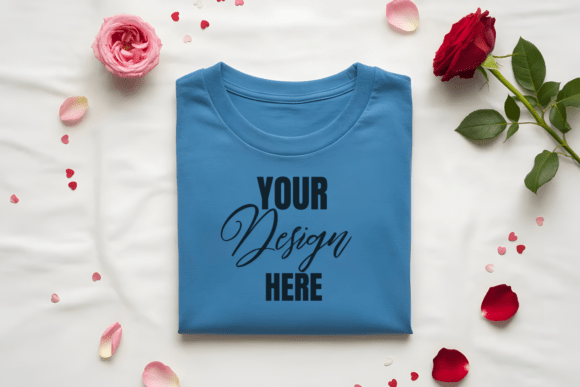 Download Flat Lay Valenitne T-Shirt Mockup - Mockup Collection