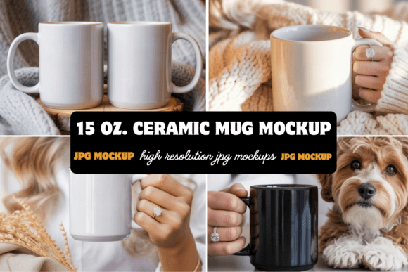 Download 15 Oz. Coffee Mug Mockups - Mockup Collection