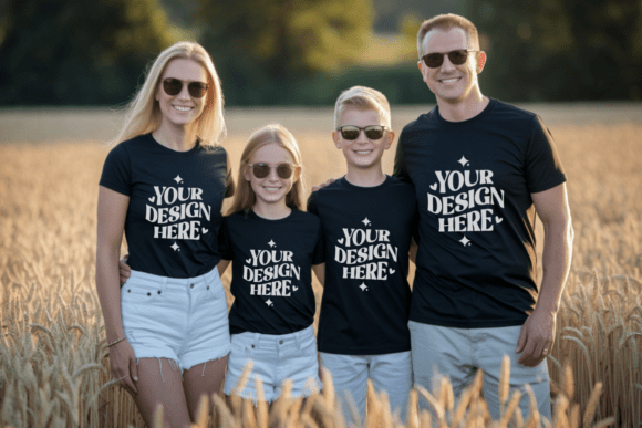 Download Family Group T-Shirt Mockups - Mockup Collection