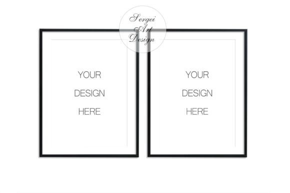 Download Double A4 Frame Mockup,Two Frames Mockup - Mockup Collection