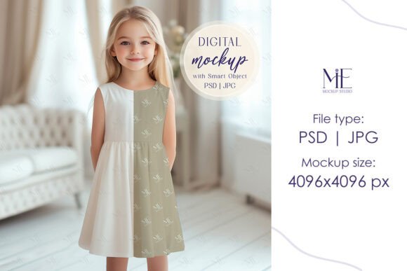 Download Kids Dress Mockup, Fashion Mockup Dress - Mockup Collection