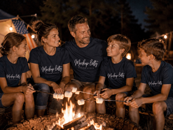 Download Family BC3001 4th of July Group Mockup - Mockup Collection