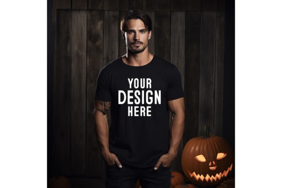 Download Man Halloween Blank Tshirt Mockup - Mockup Collection